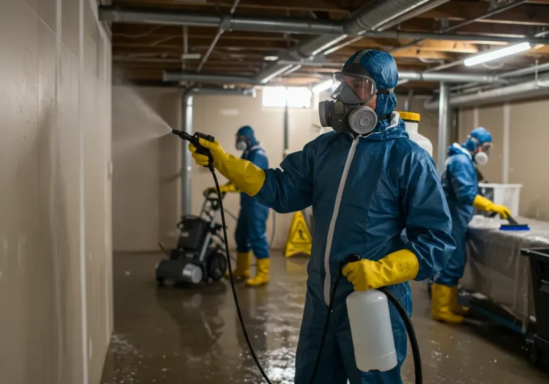 Basement Sanitization and Antimicrobial Treatment process in Prosser, WA