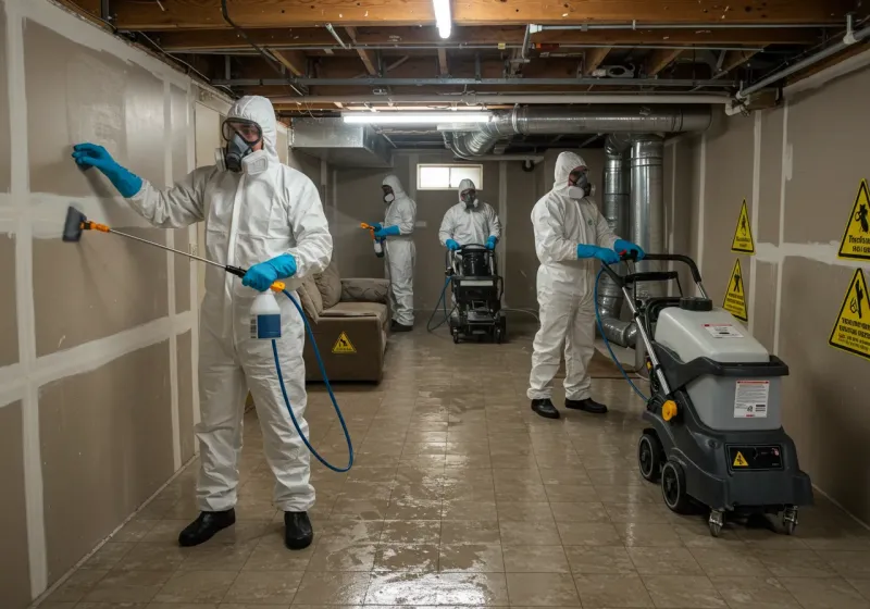 Basement Moisture Removal and Structural Drying process in Prosser, WA
